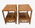 2010s Pair of Tiki Side Tables. Pencil Reed and Cane For Sale - Image 5 of 12