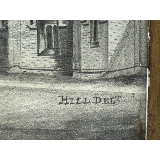 Drawing/Sketching Materials Georgian Pencil Drawing of Gisborne Court, Peterhouse Cambridge — British School in the Manner of Joseph Michael Gandy For Sale - Image 7 of 18