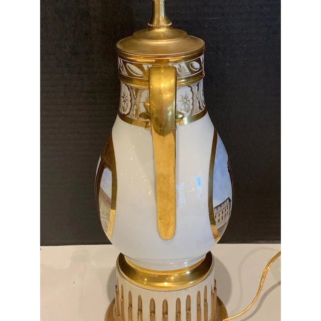 19th Century Old Paris Topographical Coffee Pot, Now as a Lamp For Sale - Image 10 of 13