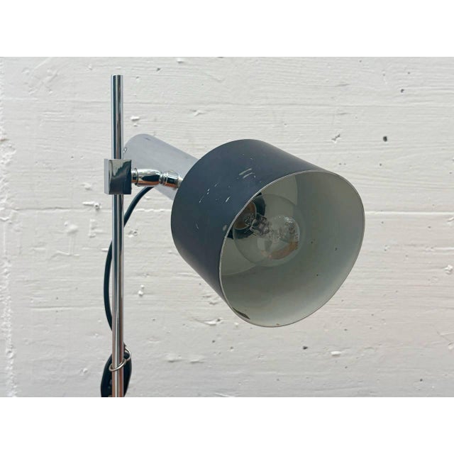 Table Lamp with Chrome-Plated Frame and Stone Base, 1970s For Sale - Image 12 of 16