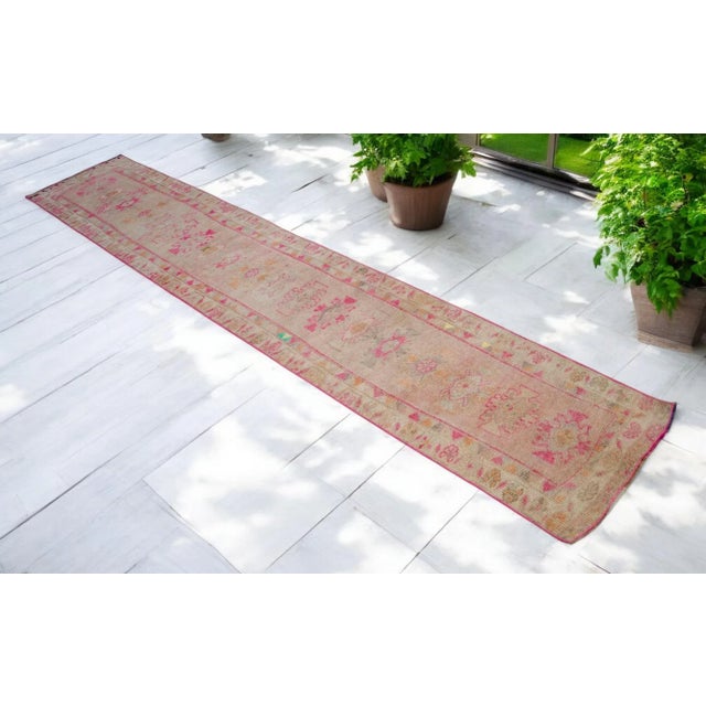 Offered is an one of a kind Kurdish runner rug, made in Anatolia approximately 50-60 years ago. The beautiful wool on...