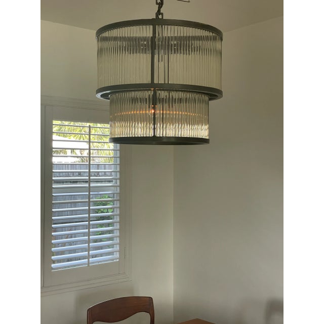 Transparent 1990s Metal Glass Tube Wall Ceiling Light For Sale - Image 8 of 9