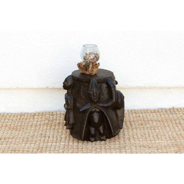 Rustic Figural Carved African Shango Stool For Sale - Image 10 of 10
