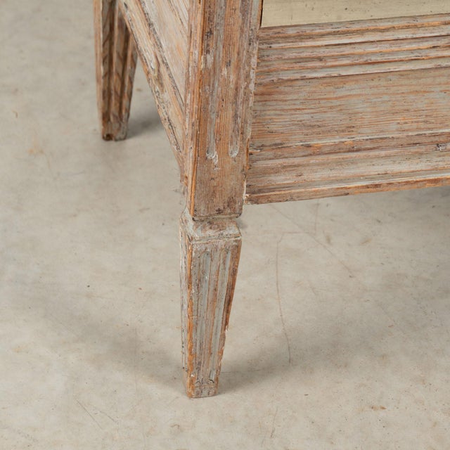 Green Early 19th Century Swedish Original Painted Gustavian Narrow Bench For Sale - Image 8 of 17