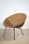An exceptional and highly architectural pair of mid-century modern cone-shaped lounge chairs (often referred to as bucket...