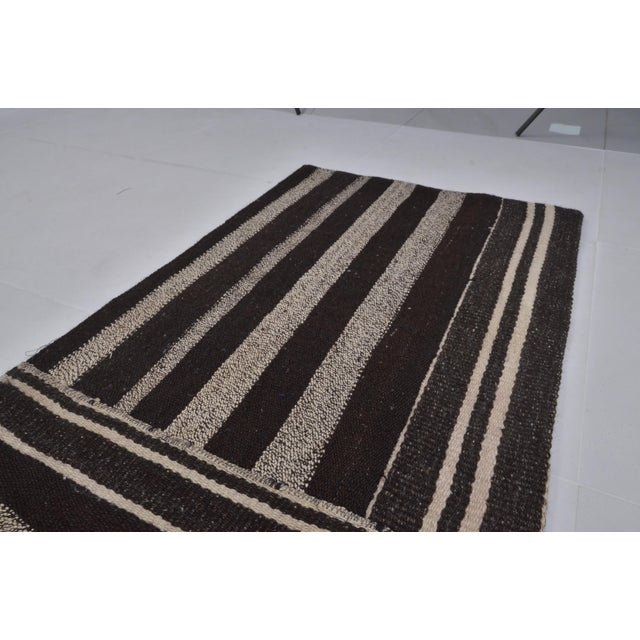Black Vintage Anatolian Wool Kilim For Sale - Image 4 of 10