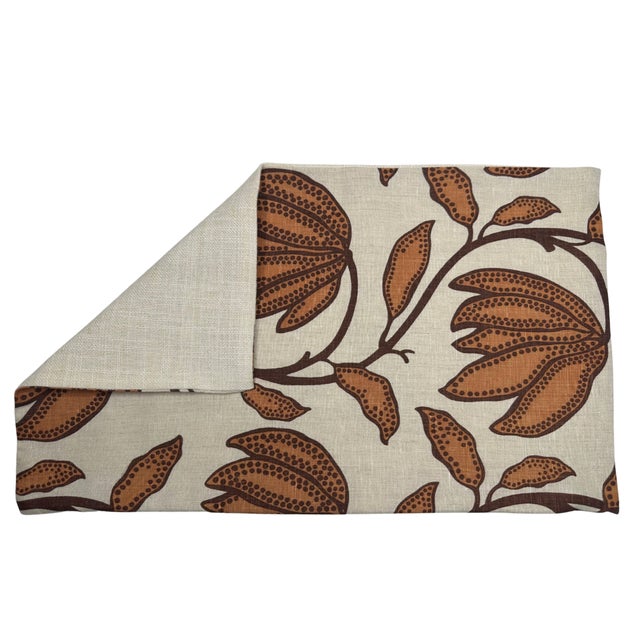 Desert Floral Pillow Cover in Ochre, 12x20 Pillow For Sale - Image 4 of 4