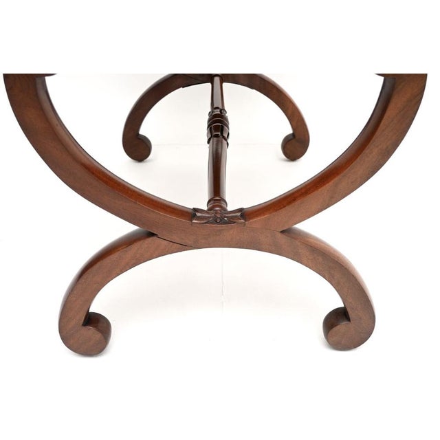 Brown Antique William IV Leather Top Writing Table, 1830s For Sale - Image 8 of 10