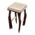 Art Deco "Pera" Bar Stool With Burl Walnut and Bronze Details, Hand Crafted For Sale - Image 3 of 8