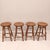 Vintage Rustic Farmhouse Solid Oak Tell City Backless Barstool With Paisley Print Seat Cushion For Sale - Image 17 of 17