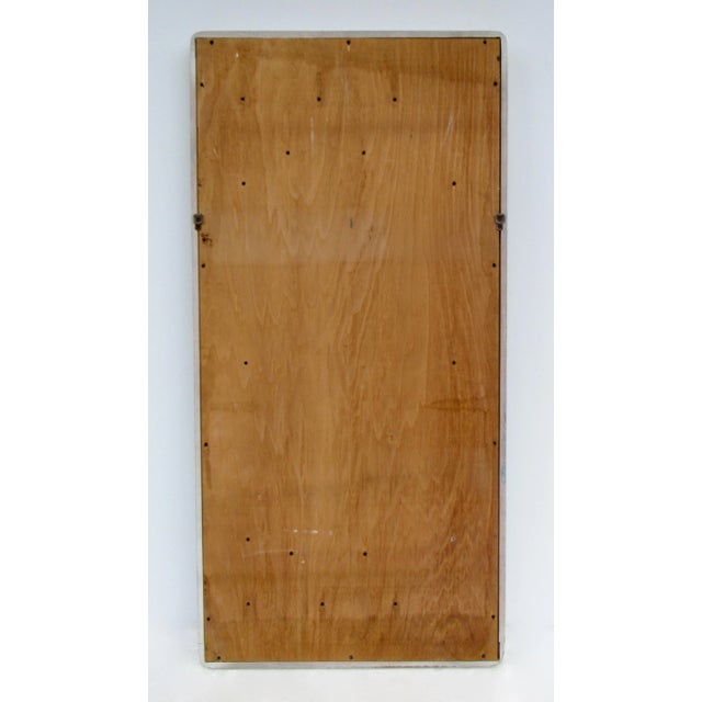 Vintage C.1970's Mid-Century Modern Founder's Furniture Co. Floating Oak Mirror With Rounded Radius Corners For Sale - Image 12 of 13