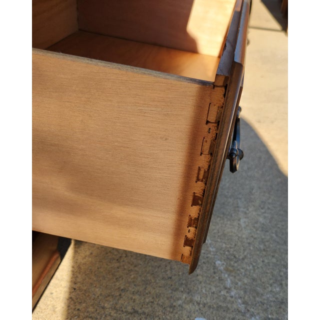 Late 20th Century Complete Queen Hard Wood Bedroom Set For Sale - Image 14 of 14