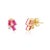 Metal Baguette Ruby Cluster Stud Earrings With Diamond- a Pair For Sale - Image 7 of 10