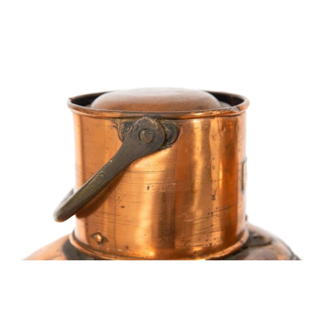 Copper Pair of English Copper Ship’s Starboard & Port Ship's Lanterns For Sale - Image 8 of 13