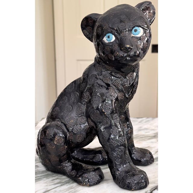 Vintage Studio Art Black Leopard Figure For Sale - Image 18 of 18