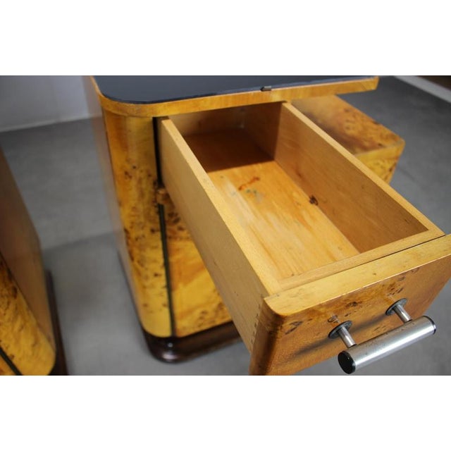 Mid-Century Modern Bedside Tables by Jindřich Halabala, Czechoslovakia, 1950s, Set of 2 For Sale - Image 14 of 18