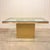 Mid-Century Modern 1970s Hollywood Regency Brushed Brass Pedestal Dining Table With Glass Top For Sale - Image 3 of 15