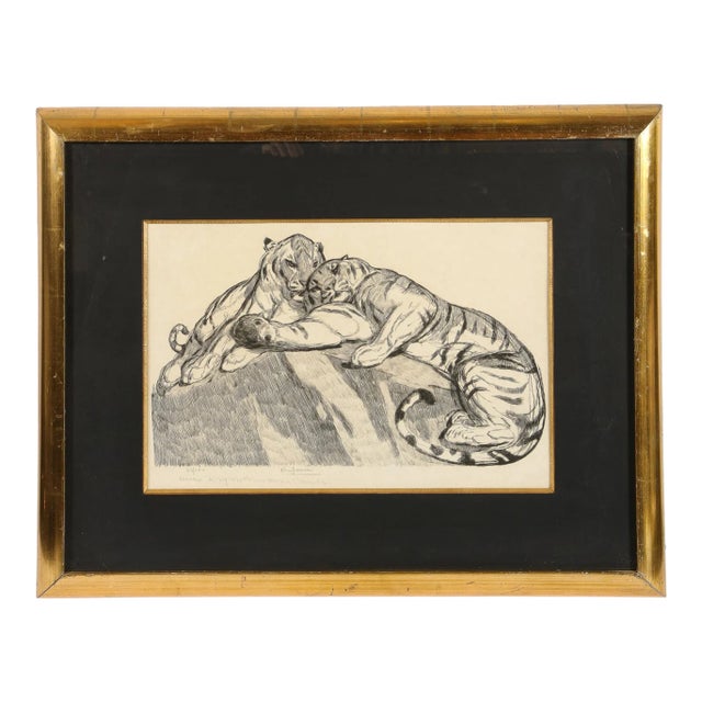 Paul Jouve Tigers Au Repose (Tigers Resting) Circa 1930 For Sale