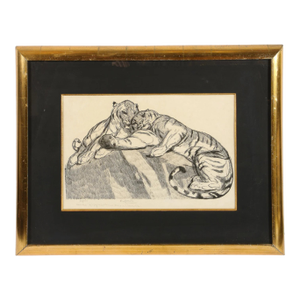 Paul Jouve Tigers Au Repose (Tigers Resting) Circa 1930