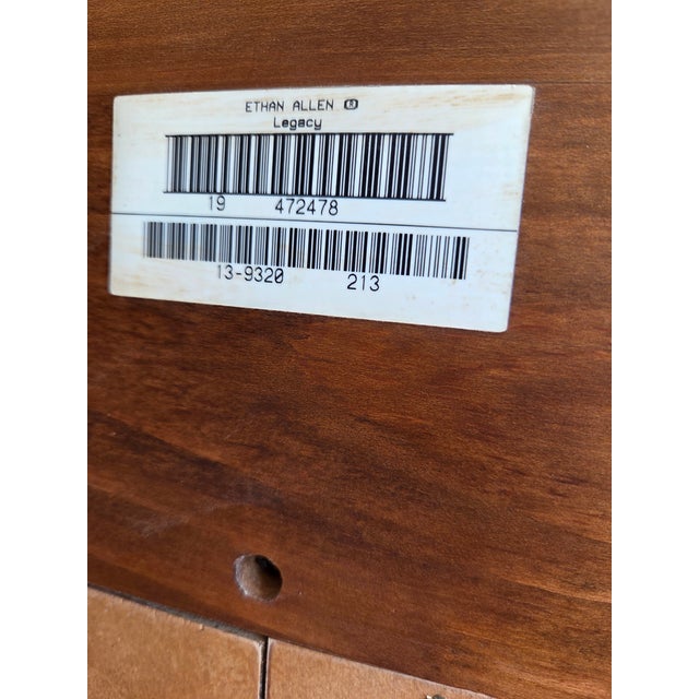1990s Ethan Allen Legacy Bookcase Cabinet Hutch Display Breakfront Shelf For Sale - Image 15 of 16