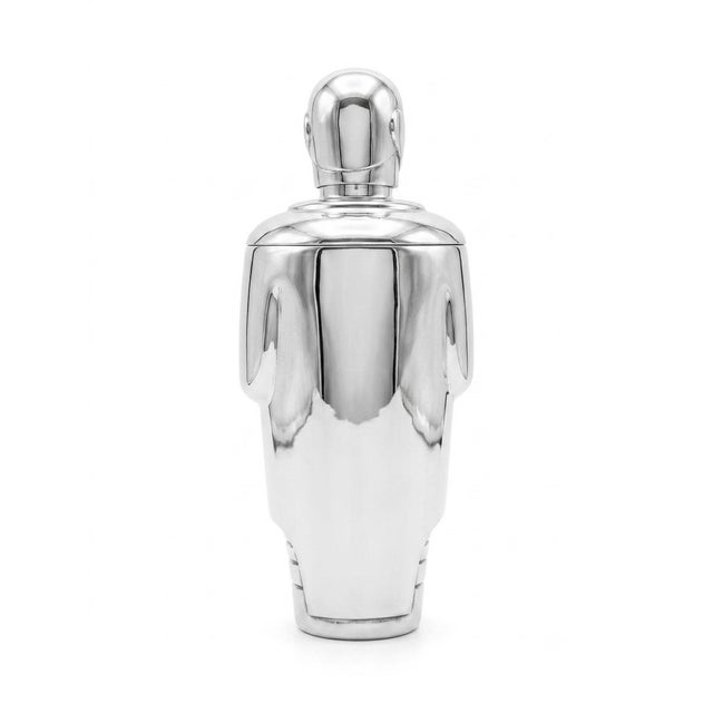 Art Deco 1980s Lenox "The Butler" Silver-Plated Cocktail Shaker – Art Deco Style Barware For Sale - Image 3 of 6