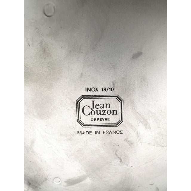 Vintage French Jean Couzon Stainless Steel Champagne Bucket With Ring Handles – Hollywood Regency / Neoclassical For Sale - Image 11 of 12