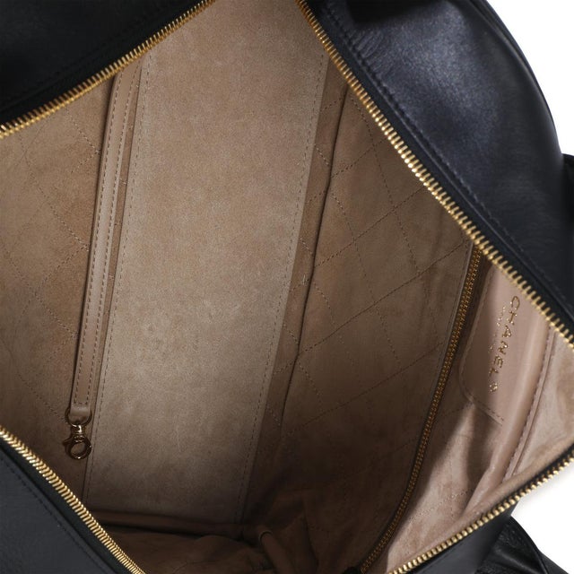 Black 26P Black Calfskin Large Bowling Bag For Sale - Image 8 of 8