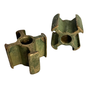 Mid Century Bronze Brutalist Candleholder / Paperweights
