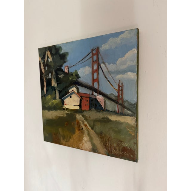 Contemporary Oil Painting on Canvas Landscape by Danka Krol, San Francisco, Golden Gate Bridge For Sale - Image 3 of 8