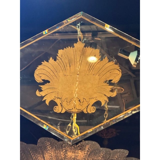 Early 21st Century Pair of Jansen Manner Eglomise Trumeau Mirrors For Sale - Image 5 of 9