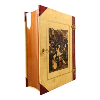 Italian Goatskin Book Shaped Dry Bar Cabinet attributed to Aldo Tura, 1950s For Sale