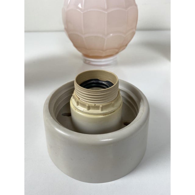 Art Deco Pastel Glass and Bakelite Light from Thabur, 1930s For Sale - Image 6 of 10