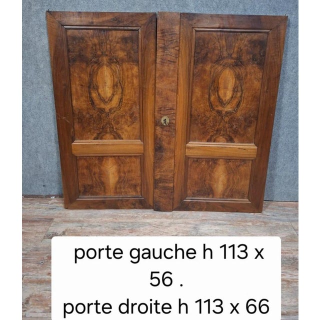 Walnut and Burr Walnut Veneer Door For Sale - Image 4 of 7