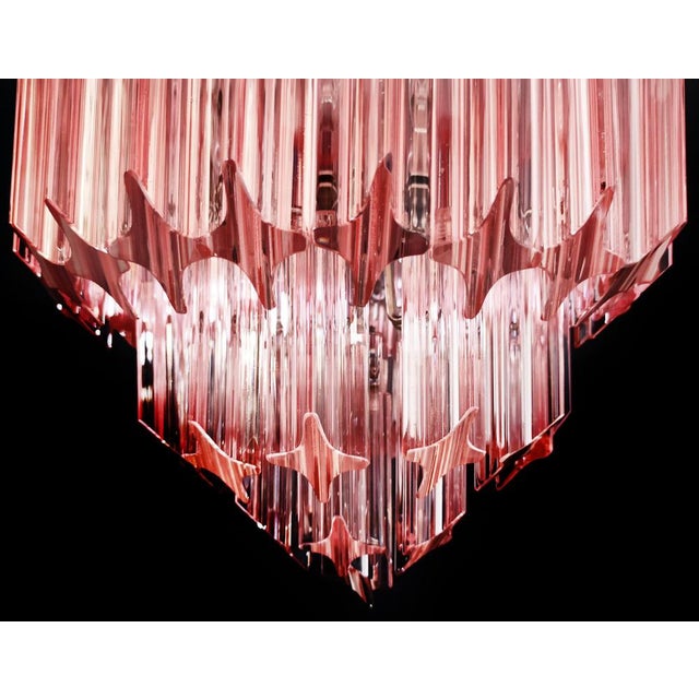 Pink Murano Glass Chandelier, 1980 For Sale - Image 12 of 18