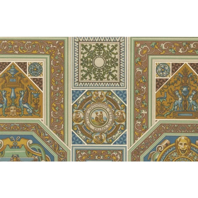 Firmin-Didot Frères, Renaissance Ceiling Design, Plate LX, 1869, Print For Sale - Image 5 of 10