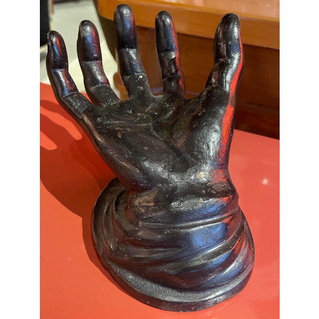 1960s Black Cast Iron Hand Sculpture For Sale In San Francisco - Image 6 of 8