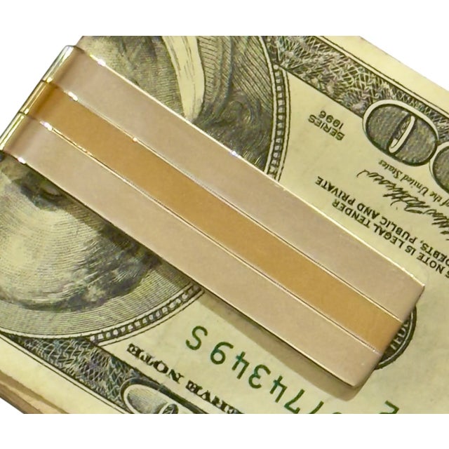 Metal Late 20th Century Tiffany & Co Money Clip 18 KT Gold + Sterling Silver Estate For Sale - Image 7 of 7
