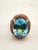 Bochic “Orient” Vintage Ruby & Blue Topaz Ring - 18K Gold & Silver Circa “90s” For Sale - Image 11 of 14