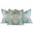 Designer Vicki Payne Free Spirit Aqua & Cream Damask Fleur De Lis Scroll Pillow Covers - Set of 3 For Sale In Jacksonville, FL - Image 6 of 6
