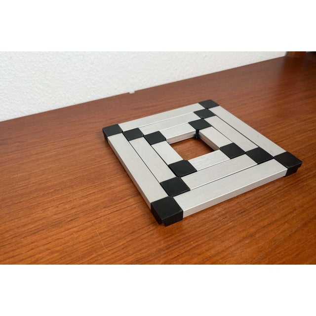 Metal Postmodern Danish Trivet Coasters by Jorgen Meldgaard for Menu, 1980s, Set of 3 For Sale - Image 7 of 14