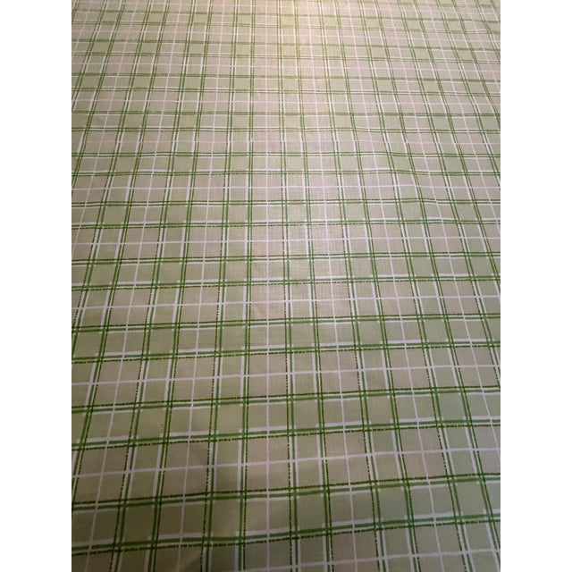 Sample of 1980s Cowtan & Tout Fabric in Lime Green and White For Sale - Image 4 of 4