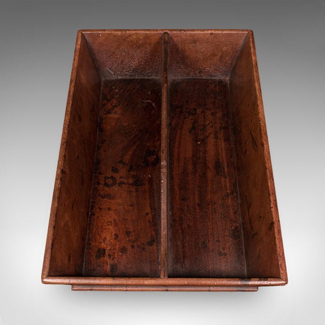Wood Antique Butler's Carry, English, Walnut, Country House, Work Box, Tray, Georgian For Sale - Image 7 of 10