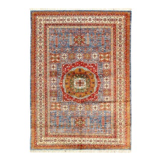 Pasargad DC Light Blue Fine Hand Knotted Mamluk Rug For Sale