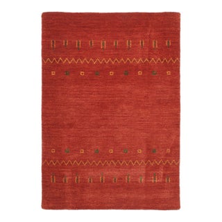 Contemporary Geometric Red Wool Gift-Sized Rug by Rug & Kilim, India For Sale