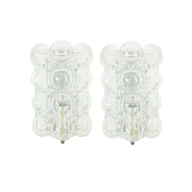 Black Mid-Century Modern Bubble Glass Wall Lamps by Helena Tynell for Limburg, Germany, 1960s, Set of 2 For Sale - Image 8 of 8