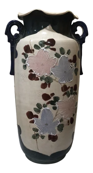 Antique Early 20th Century Chinese Hand-Painted Floor Vase