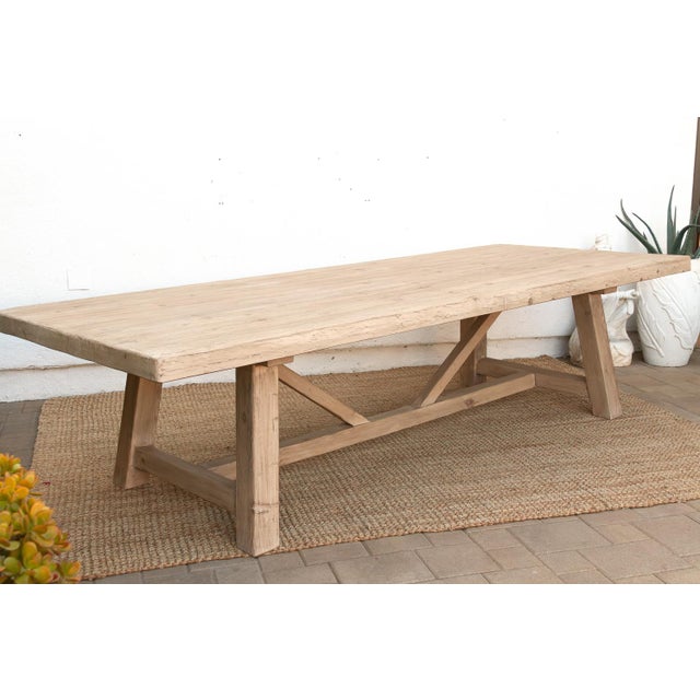 The Dordogne, 120"Long Tavern Style Trestle Table For Sale - Image 9 of 14