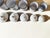 Metal Enameled Sheet Metal Spice Jars, 1940s, Set of 6 For Sale - Image 7 of 10