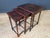 Antique Hand-Crafted Mahogany Nesting Tables With Leather Tops, 1910 For Sale - Image 9 of 17