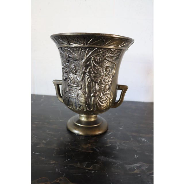 Brass Renaissance Carved Urn For Sale - Image 4 of 5